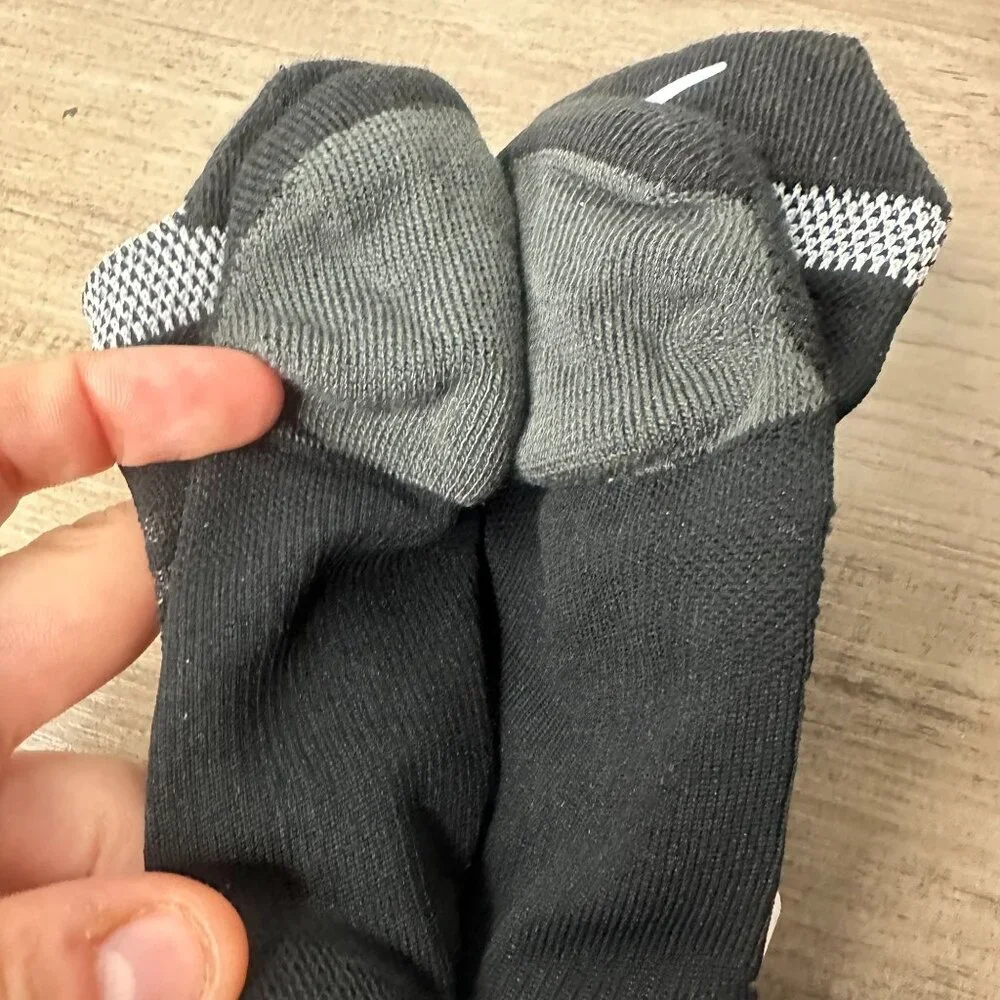 NWT Nike Unisex Spark Cushioned No Show Run Socks Black Wmn 11.5-13 Men 10-11.5